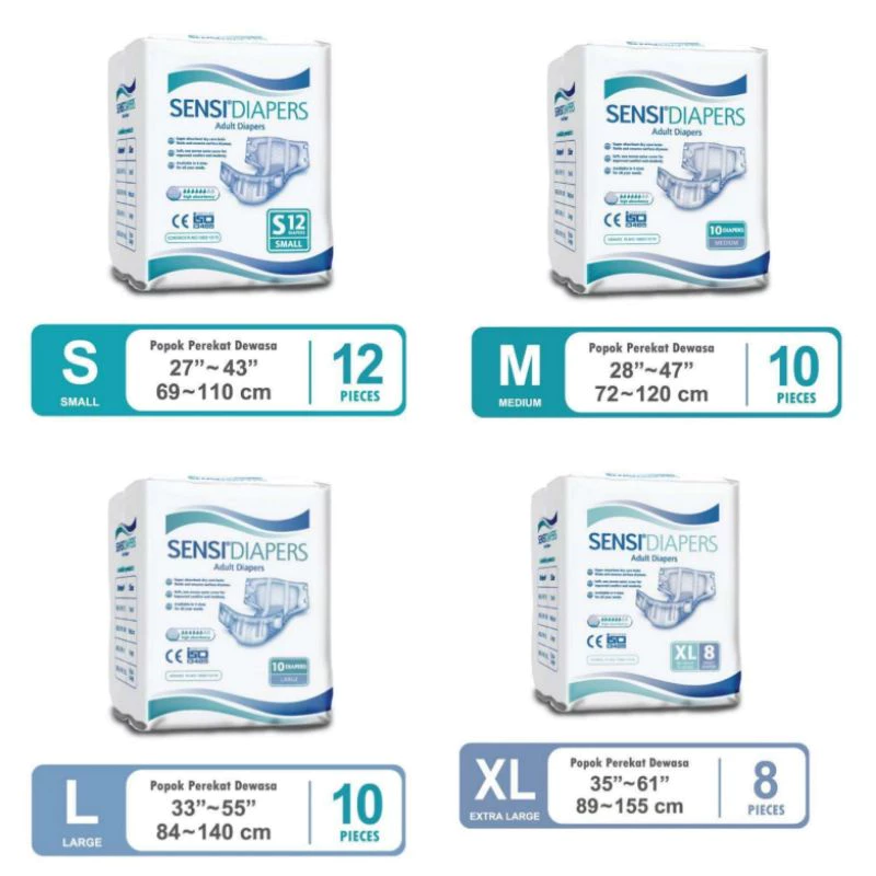 Adult Diapers Sensi (Popok Dewasa Sensi) Jenis Perekat